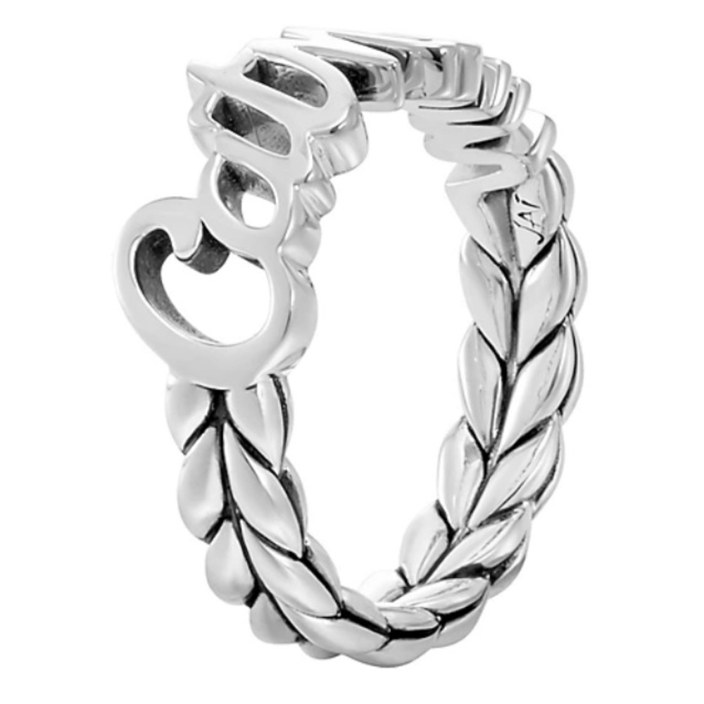 Jai Sterling Silver “Cat Mom” Script Ring 💍 - Size 9 - Picture 2 of 6